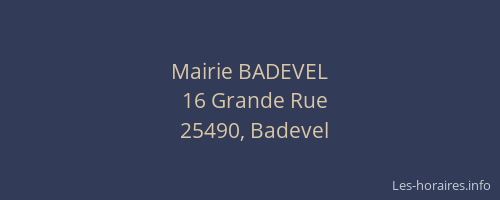 Mairie BADEVEL