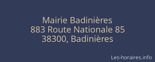 Mairie Badinières