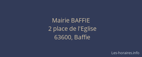 Mairie BAFFIE