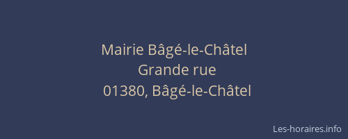 Mairie Bâgé-le-Châtel