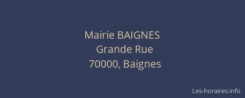 Mairie BAIGNES