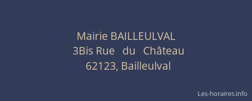 Mairie BAILLEULVAL