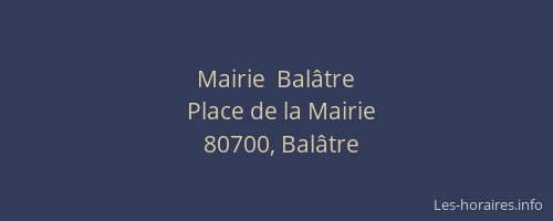 Mairie  Balâtre