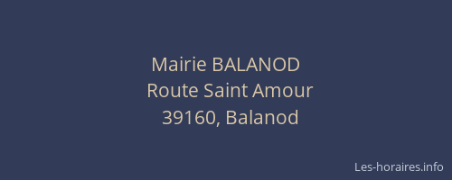 Mairie BALANOD