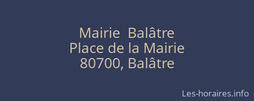 Mairie  Balâtre
