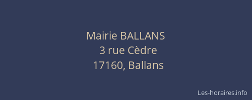 Mairie BALLANS