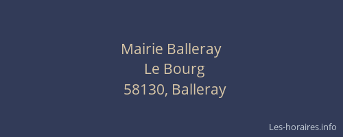 Mairie Balleray