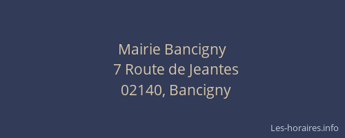 Mairie Bancigny