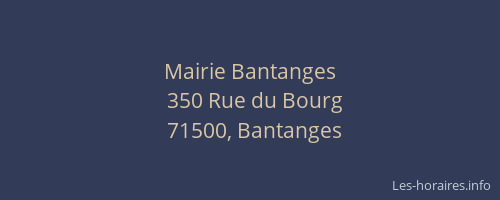 Mairie Bantanges