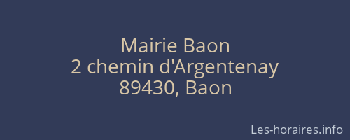 Mairie Baon