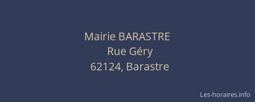 Mairie BARASTRE