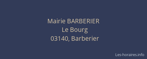 Mairie BARBERIER