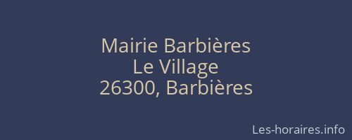 Mairie Barbières