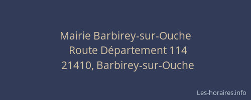Mairie Barbirey-sur-Ouche