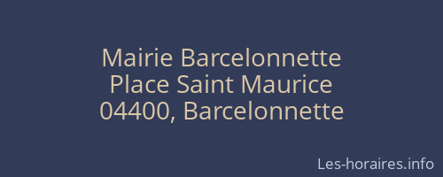 Mairie Barcelonnette