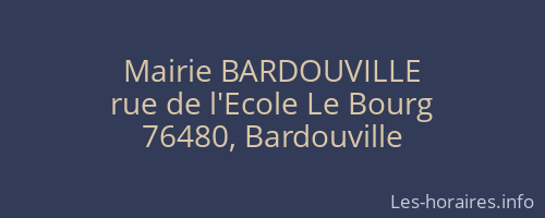Mairie BARDOUVILLE