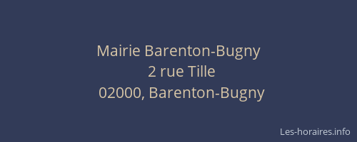 Mairie Barenton-Bugny