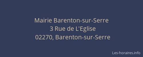Mairie Barenton-sur-Serre