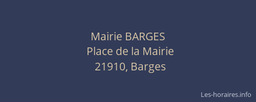 Mairie BARGES