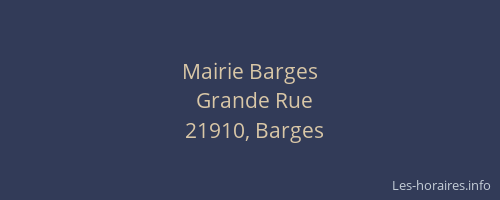 Mairie Barges