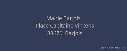 Mairie Barjols