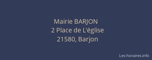 Mairie BARJON