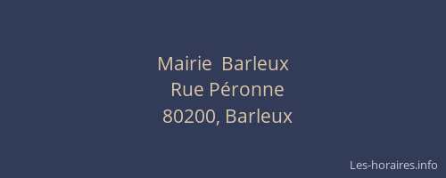 Mairie  Barleux