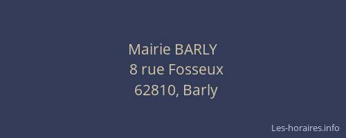 Mairie BARLY