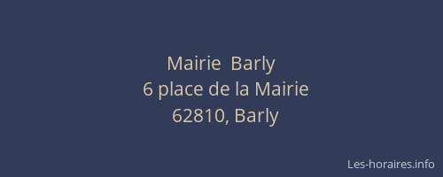 Mairie  Barly