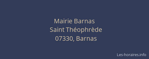 Mairie Barnas