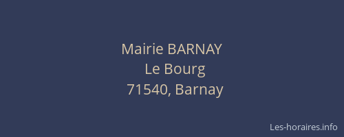 Mairie BARNAY