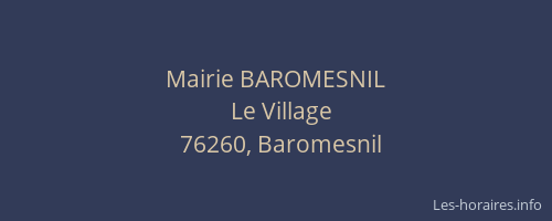 Mairie BAROMESNIL