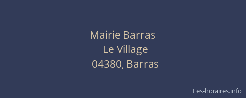 Mairie Barras