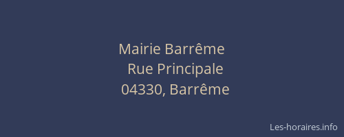 Mairie Barrême