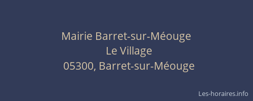 Mairie Barret-sur-Méouge