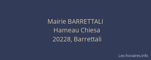 Mairie BARRETTALI