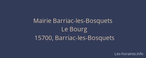 Mairie Barriac-les-Bosquets