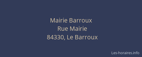 Mairie Barroux