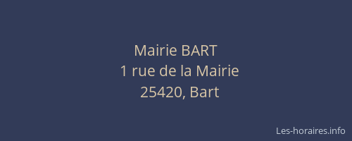 Mairie BART
