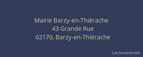 Mairie Barzy-en-Thiérache