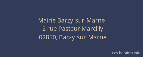 Mairie Barzy-sur-Marne