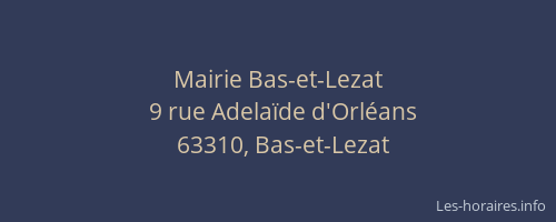 Mairie Bas-et-Lezat