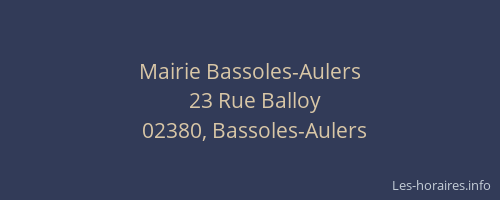 Mairie Bassoles-Aulers