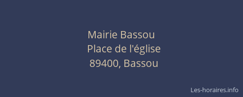 Mairie Bassou