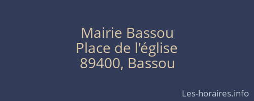 Mairie Bassou