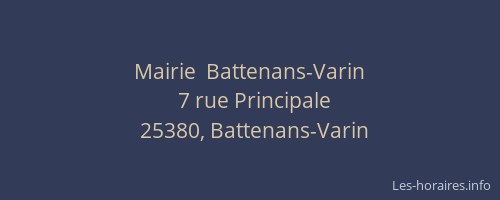 Mairie  Battenans-Varin