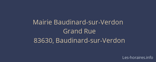 Mairie Baudinard-sur-Verdon