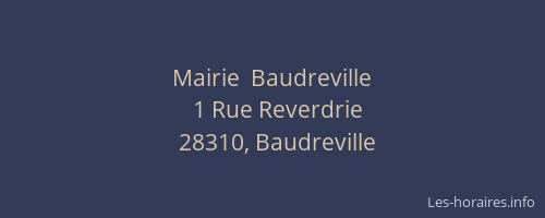 Mairie  Baudreville