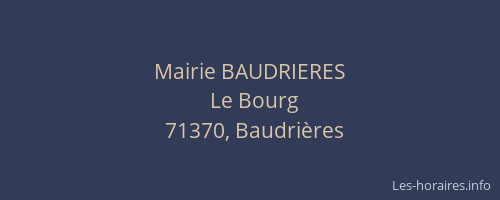 Mairie BAUDRIERES