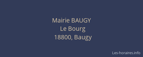 Mairie BAUGY